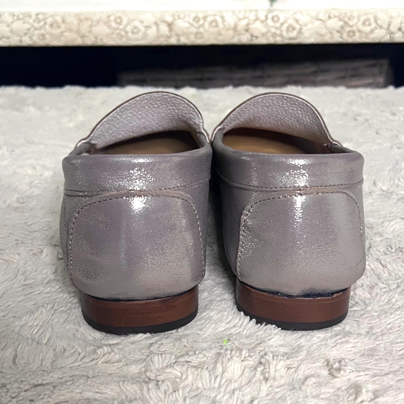 Leonardo Shoes Silver Gold Metallic Leather Loafers Made In Italy Eu 41 Handmade — image 3 of 8